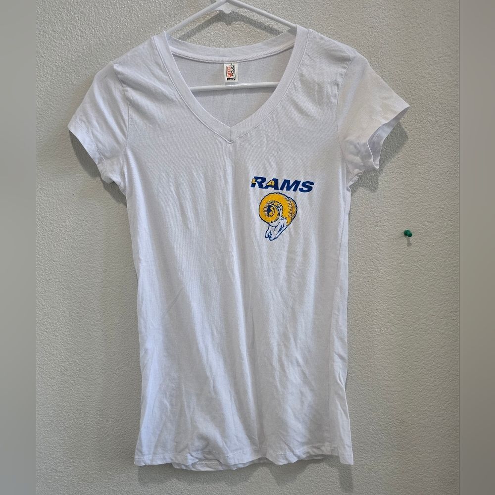 Los Angeles Rams white lightweight t-shirt size large. NWNT